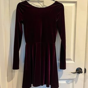 Bethany Mota Purple Velvet A Line Dress Size Small